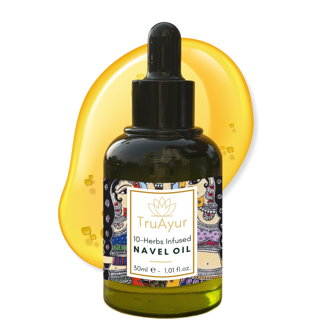Huile pour le nombril aux 10 herbes : équilibre hormonal, sommeil plus profond et peau et lèvres nourries