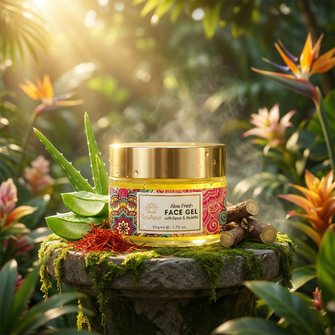 Gel visage Aloe Fresh à base de Kashmiri Kesar et Mulethi pour un teint éclatant et une hydratation en profondeur