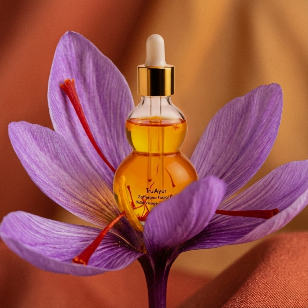 Huile pour le visage Zafferano aux fils de safran purs pour une peau éclatante, lisse et rajeunie