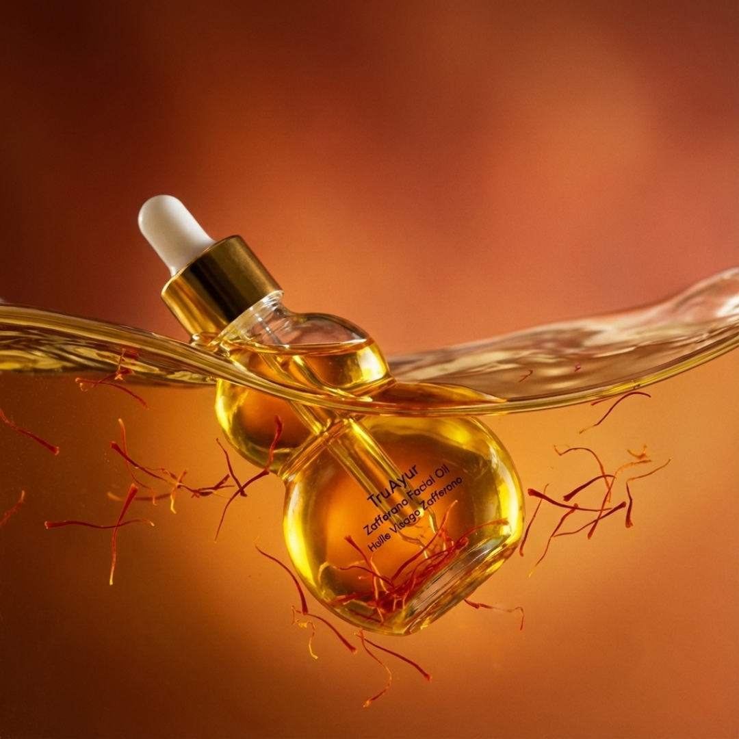 Huile pour le visage Zafferano aux fils de safran purs pour une peau éclatante, lisse et rajeunie