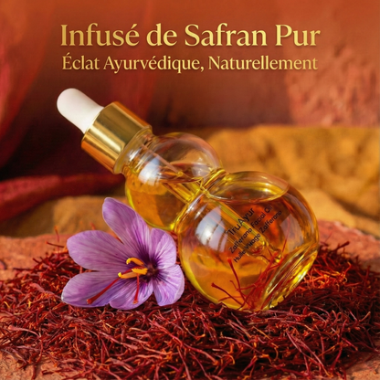 Huile pour le visage Zafferano aux fils de safran purs pour une peau éclatante, lisse et rajeunie