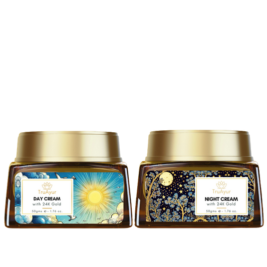 Crème combinée jour et nuit à l'or 24 carats