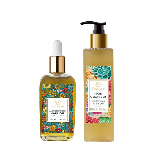 Combinaison de réparation et revitalisation des cheveux (shampooing et huile capillaire)