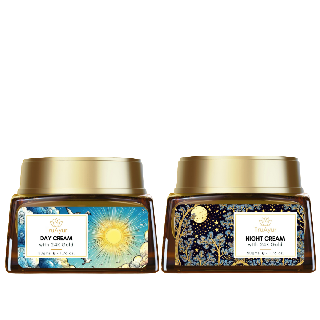 Crème combinée jour et nuit à l'or 24 carats