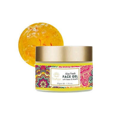 Duo visage frais au safran du Cachemire et Mulethi (nettoyant visage et gel visage Aloe Fresh)