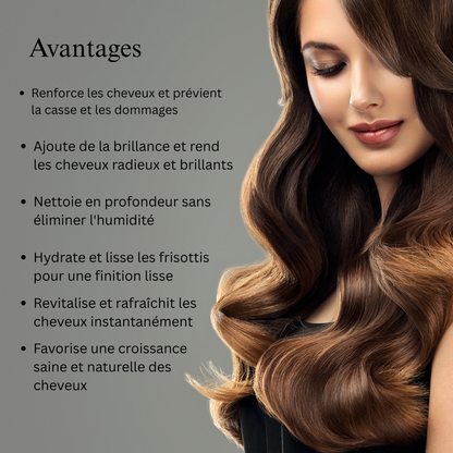 Combinaison hydratante pour les cheveux (shampooing et sérum capillaire)