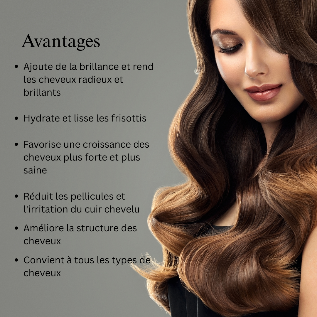 Huile sérum ayurvédique pour cheveux à base de 11 plantes pour des cheveux plus forts, moins crépus et plus brillants