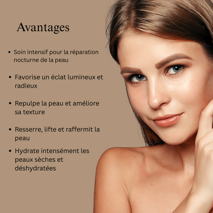 Crème de nuit anti-âge ayurvédique 24 carats à l'huile de bakuchi, au safran et au curcuma