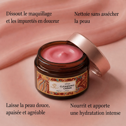 Soin Visage Express – Crème Nettoyante Ayurvédique au Ghee pour le Massage du Visage