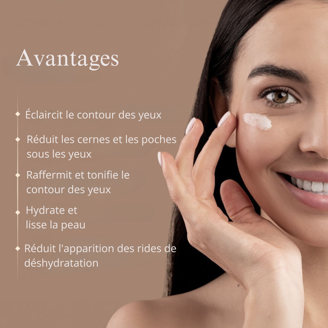 18 Herbes Sérum Contour des Yeux Enrichi pour Éclaircir, Tonifier, Décongestionner et Réduire les Cernes