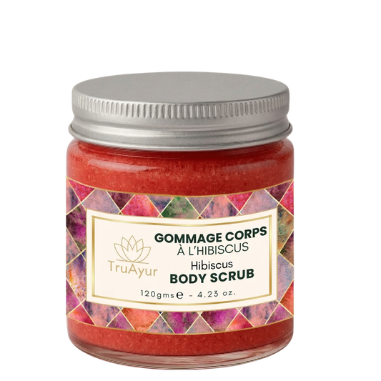 Gommage corporel à l'hibiscus et à la rose