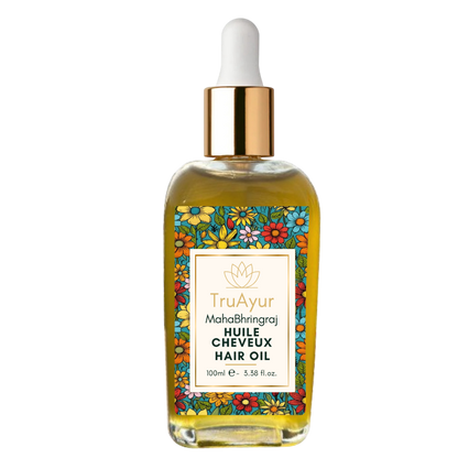 Huile ayurvédique de massage du cuir chevelu aux 29 plantes pour réduire le stress, revitaliser les cheveux et favoriser la relaxation