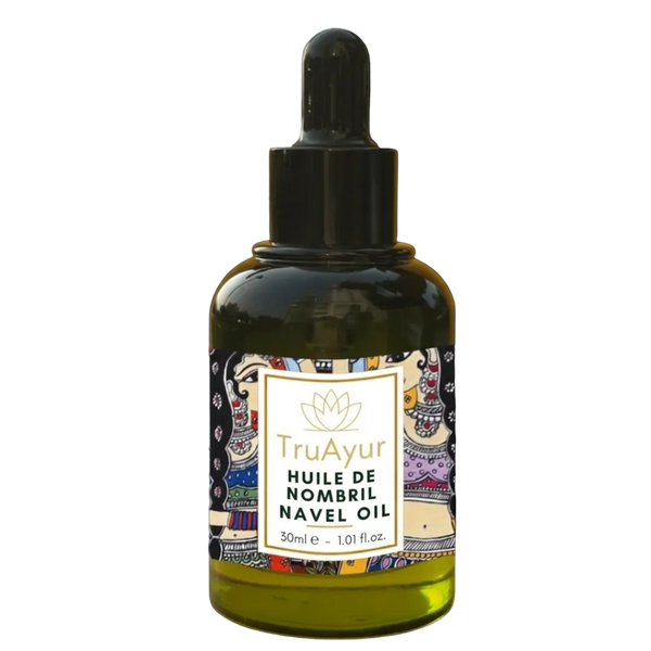 Huile de nombril aux 10 herbes pour l’équilibre hormonal, un sommeil plus profond et une peau et des lèvres nourries