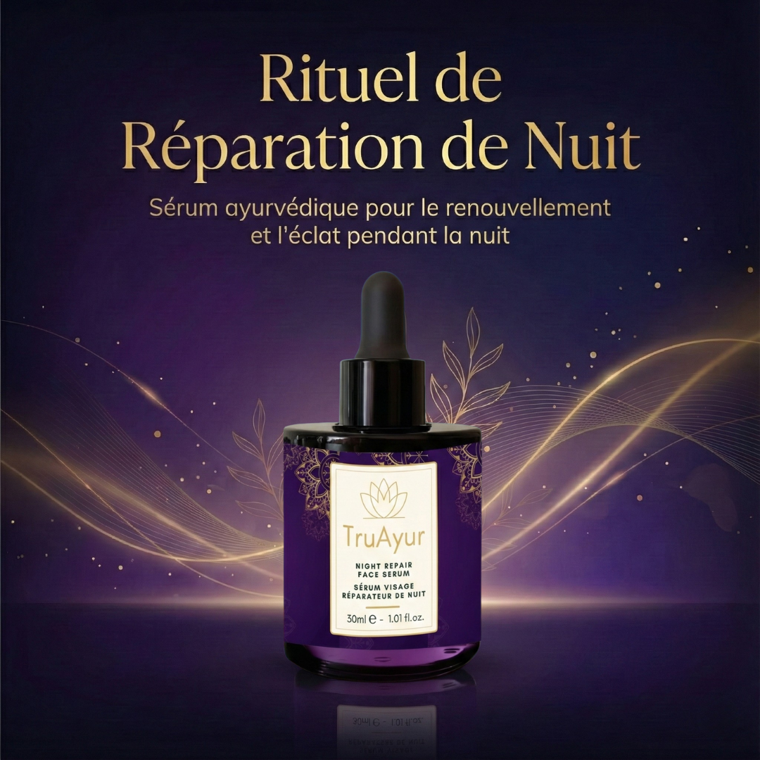 Sérum visage multi-peptides Night Repair pour booster le collagène, hydrater intensément et redonner de l'éclat à la peau