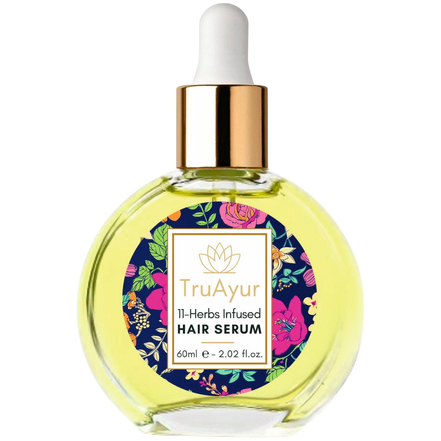 Huile sérum ayurvédique pour cheveux à base de 11 plantes pour des cheveux plus forts, moins crépus et plus brillants