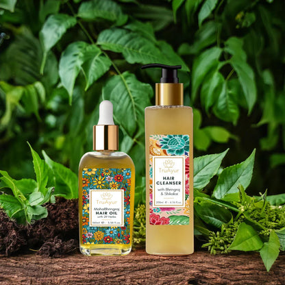 Combinaison de réparation et revitalisation des cheveux (shampooing et huile capillaire)