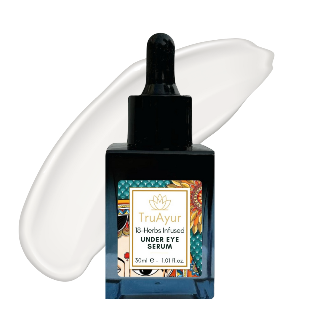 18 Herbes Sérum Contour des Yeux Enrichi pour Éclaircir, Tonifier, Décongestionner et Réduire les Cernes